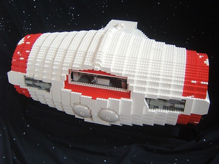 Illustration for article titled Crazy Guy Making Huge Minifig Scale Lego Corellian Corvette